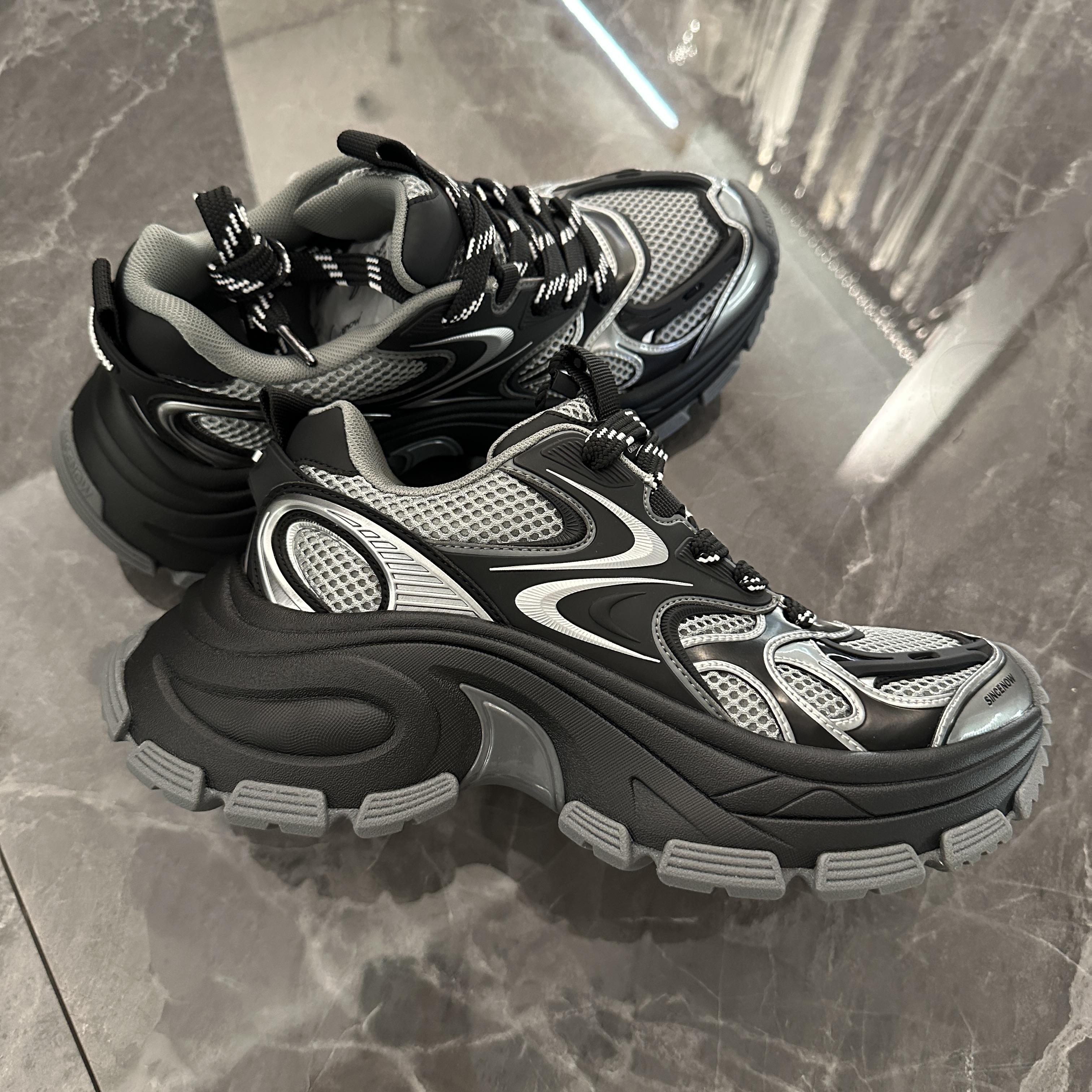 SINCENOW 25秋冬新款 男士时尚拼色系带休闲老爹鞋 SN12531005-A1