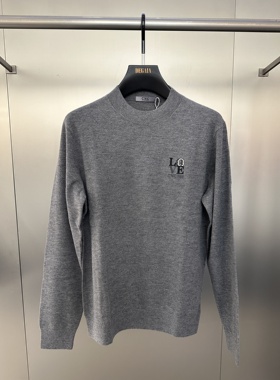 CNC 25秋冬新款 男士时尚胸前字母刺绣圆领长袖毛衫811G352021