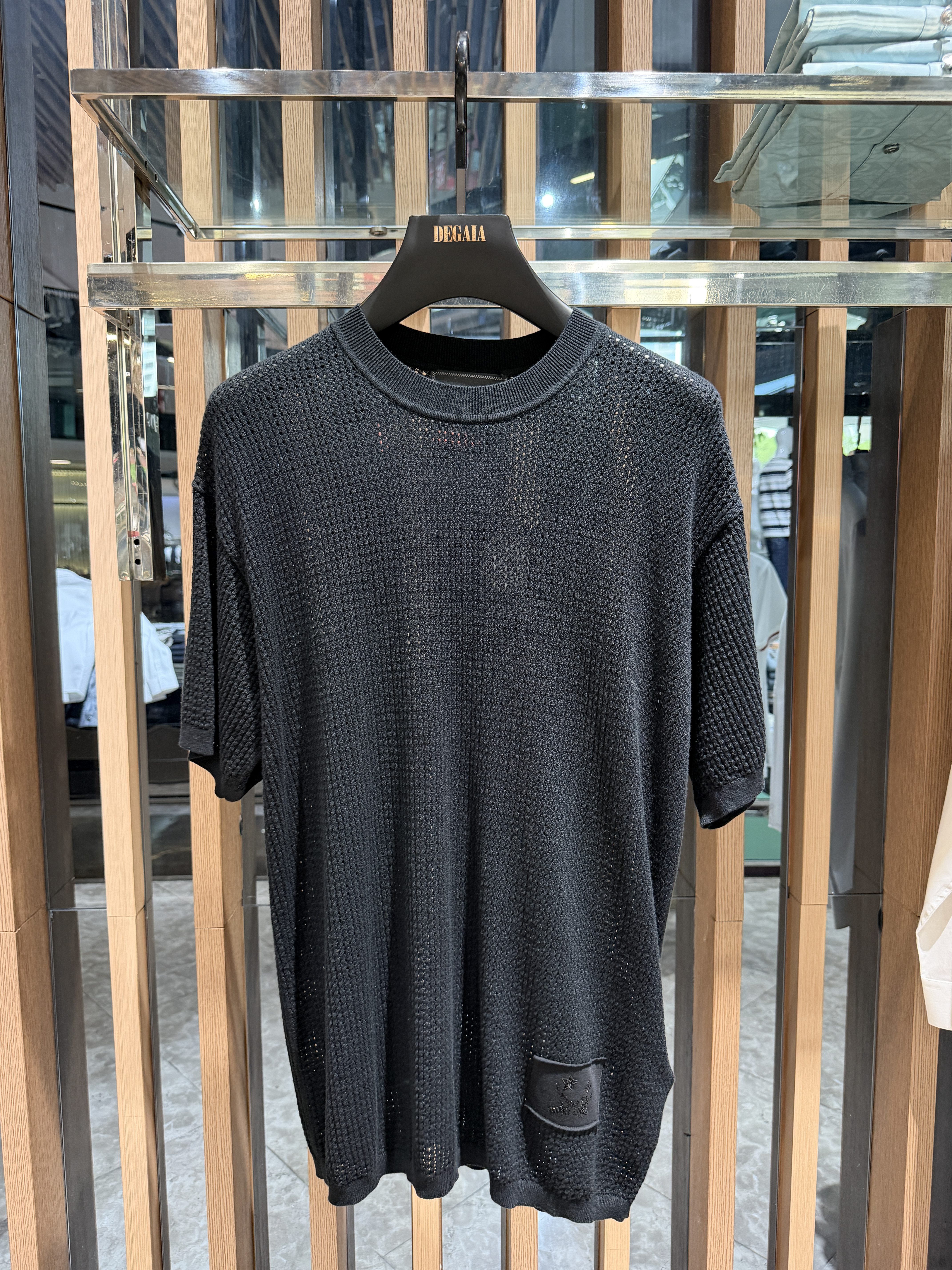 Dartin Bonaparto男装26夏季新款标签装饰镂空短袖T恤SDJ2605709