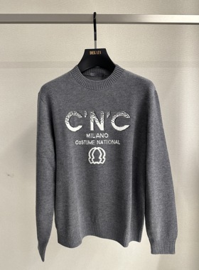 CNC 25秋冬新款 男士时尚字母logo印花休闲长袖毛衫 811G352029