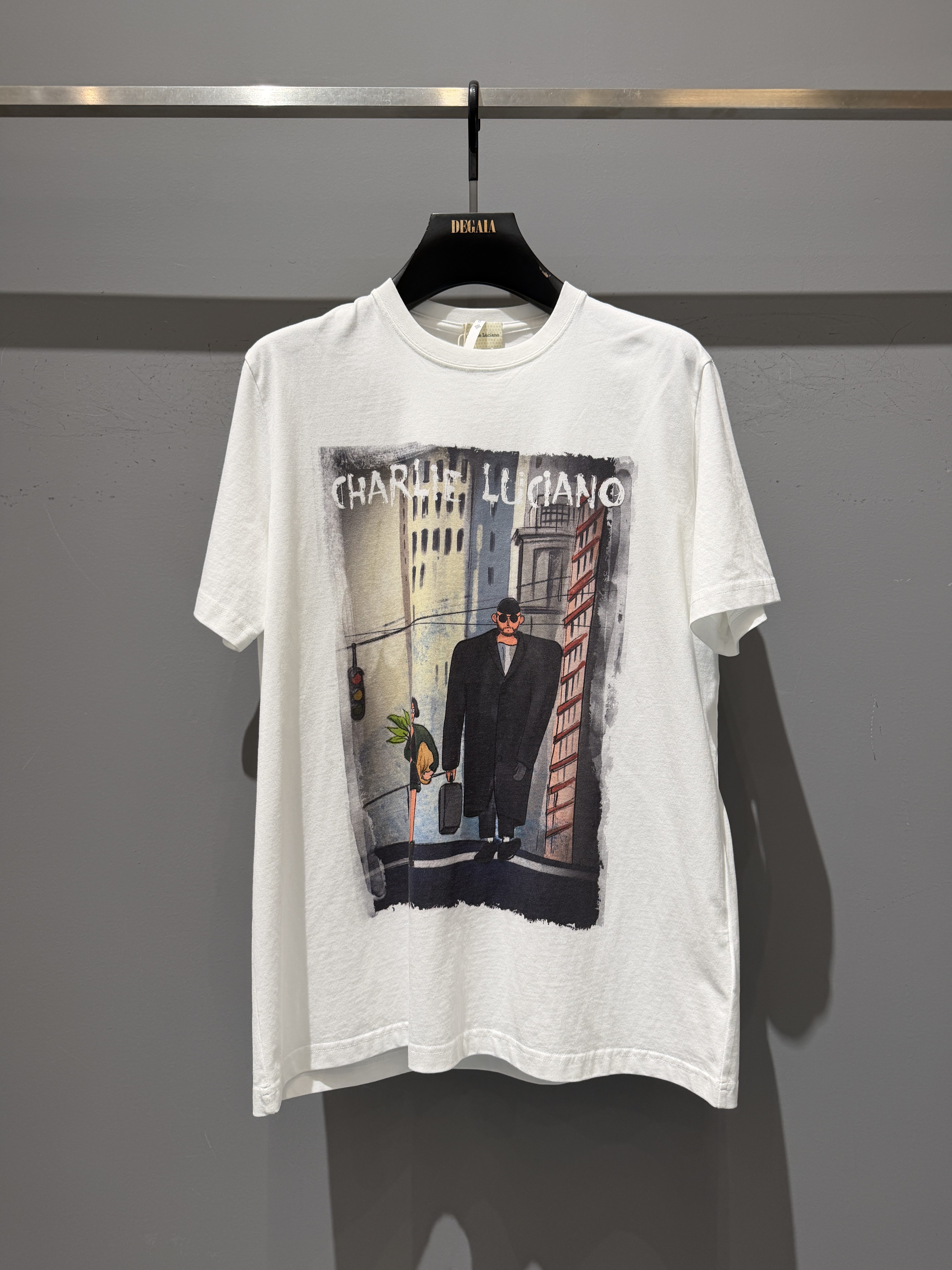Charlie Luciano 杀手里昂插画印花圆领短袖T恤宽松休闲显瘦百搭