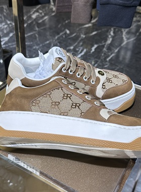 Bazz Robbins 25秋冬新款 男士字母刺绣拼色休闲鞋 BR824001-02