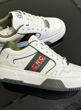 CNC 25秋冬新款 男士时尚字母印花拼色系带厚底休闲鞋811G305330