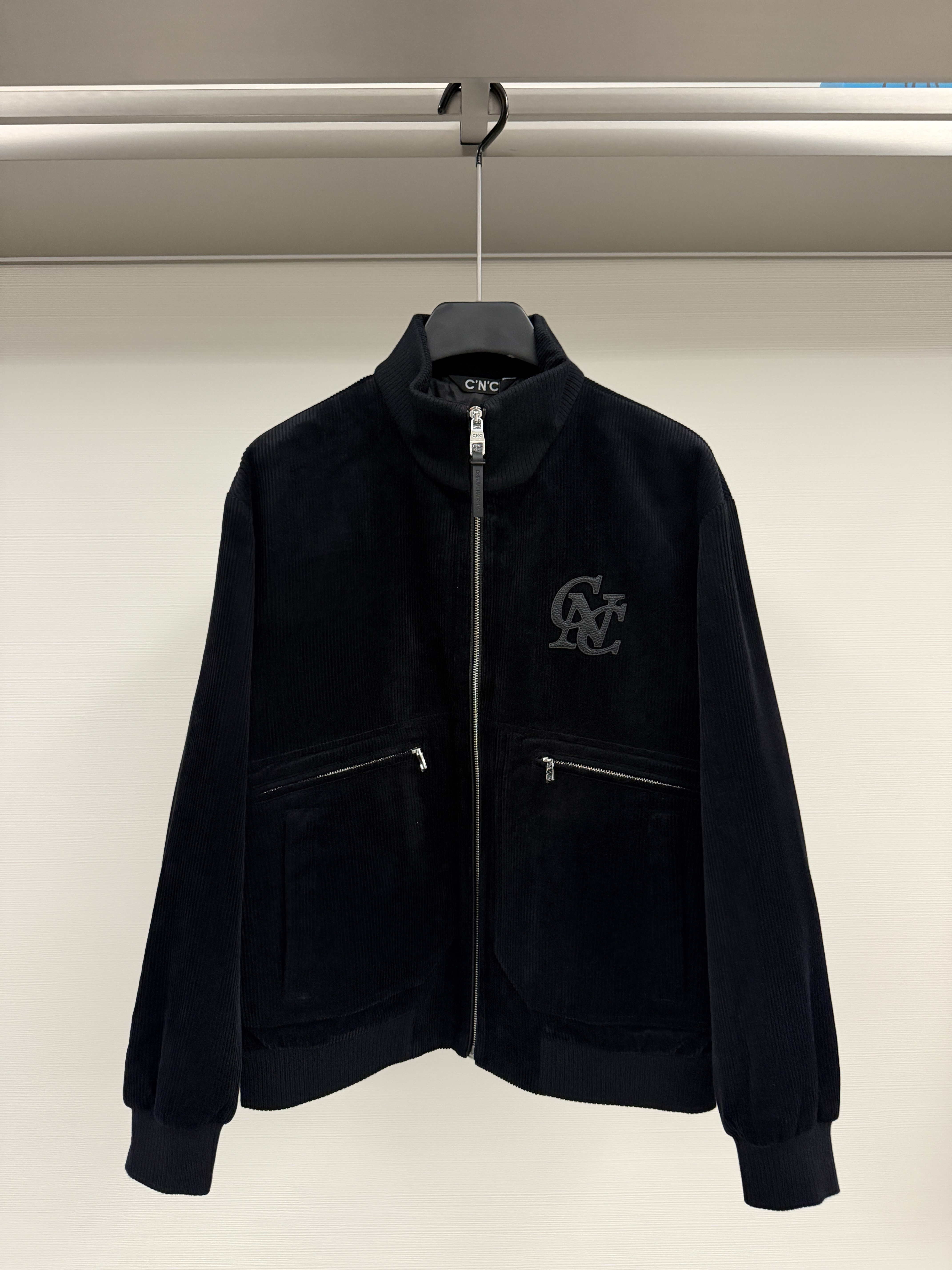 CNC男装26秋冬新款棉服夹克字母绣标立领灯芯绒外套811H311030