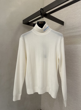 John Richmond 25秋冬新款 男士领口刺绣高领毛衫 JUHBAS370093