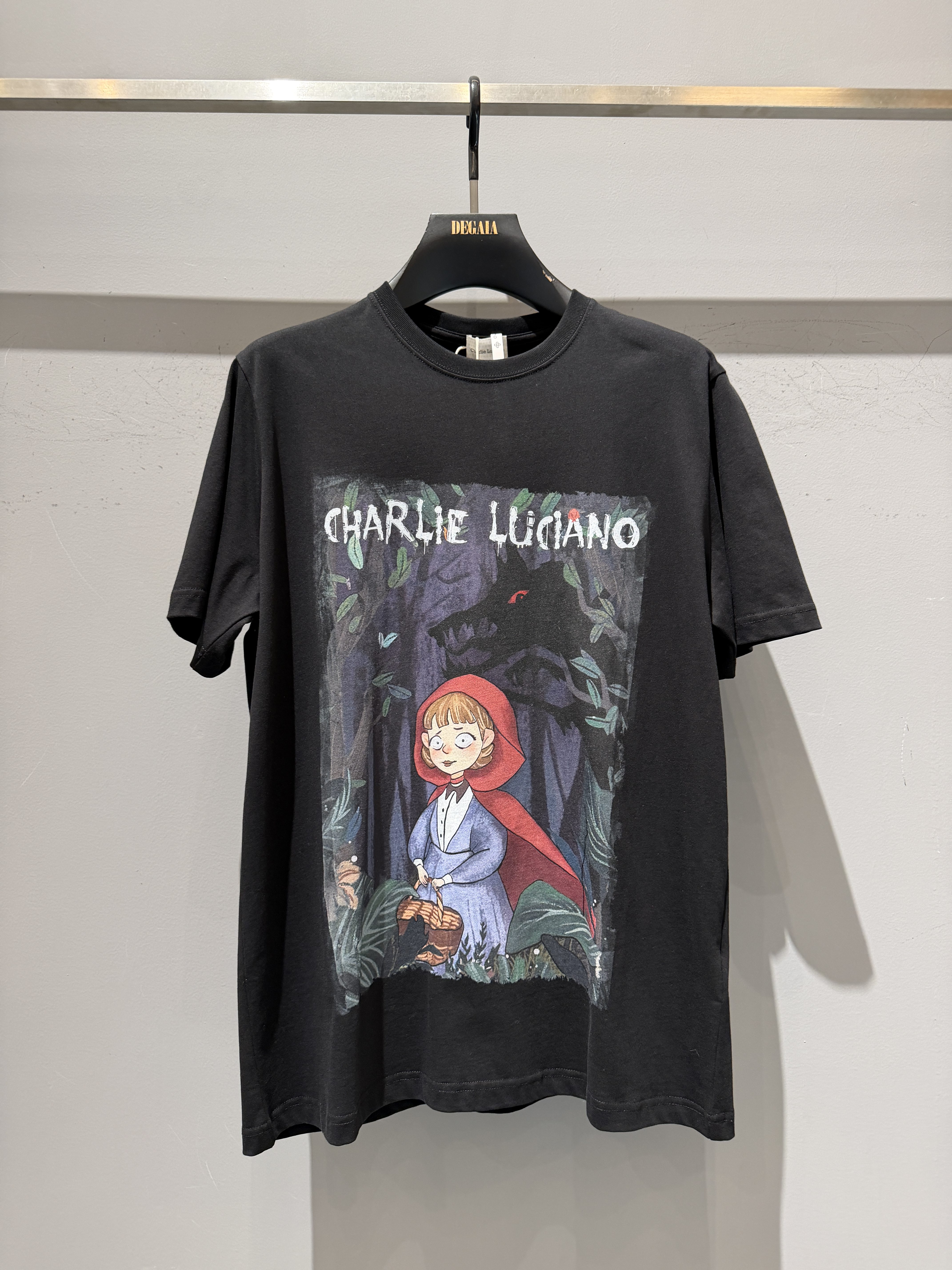 Charlie Luciano 小红帽印花童趣格林童话短袖T恤宽松百搭上衣