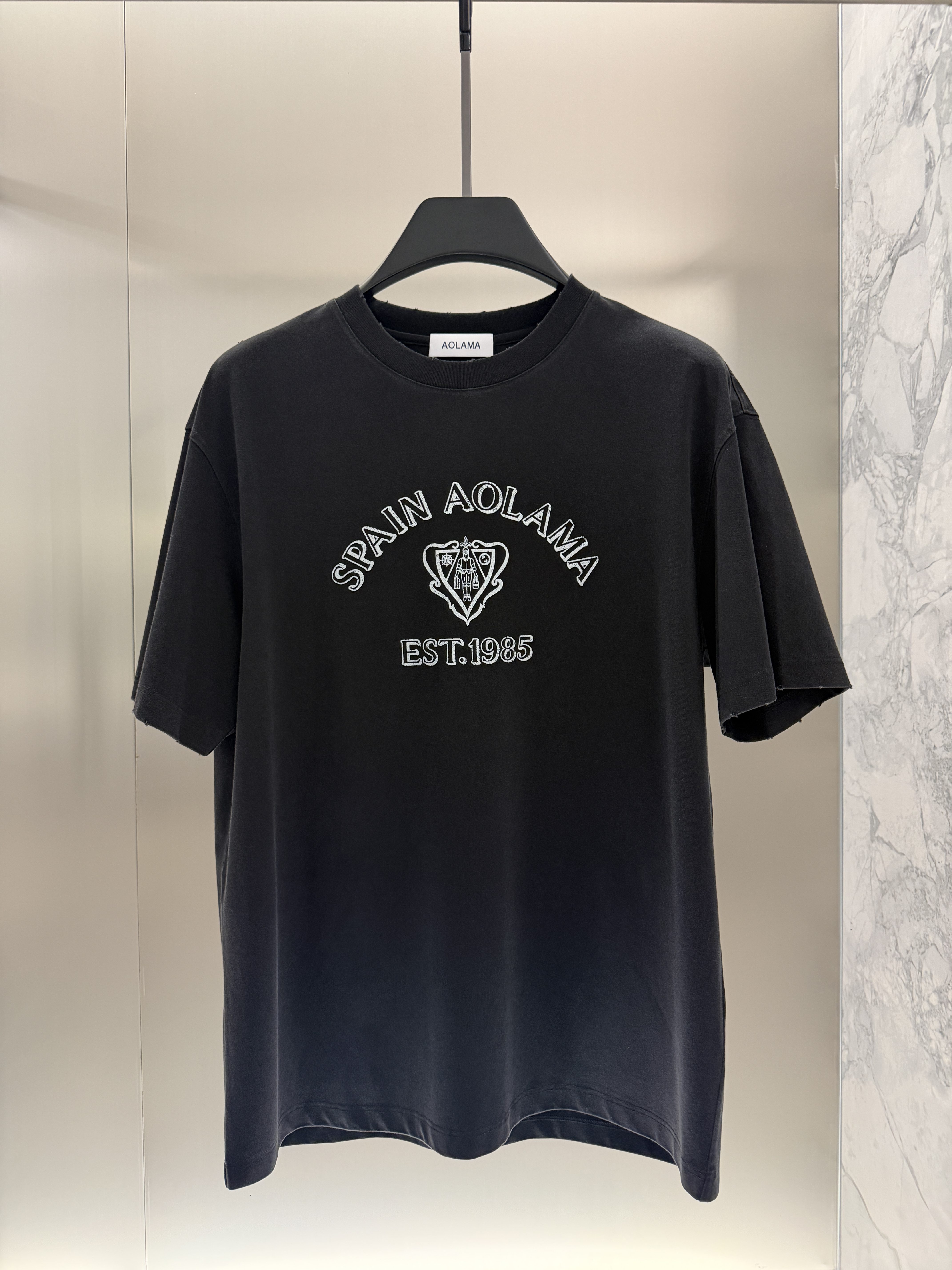 AOLAMA奥拉玛男装26夏季新款时尚印花短袖T恤宽松百搭880262161