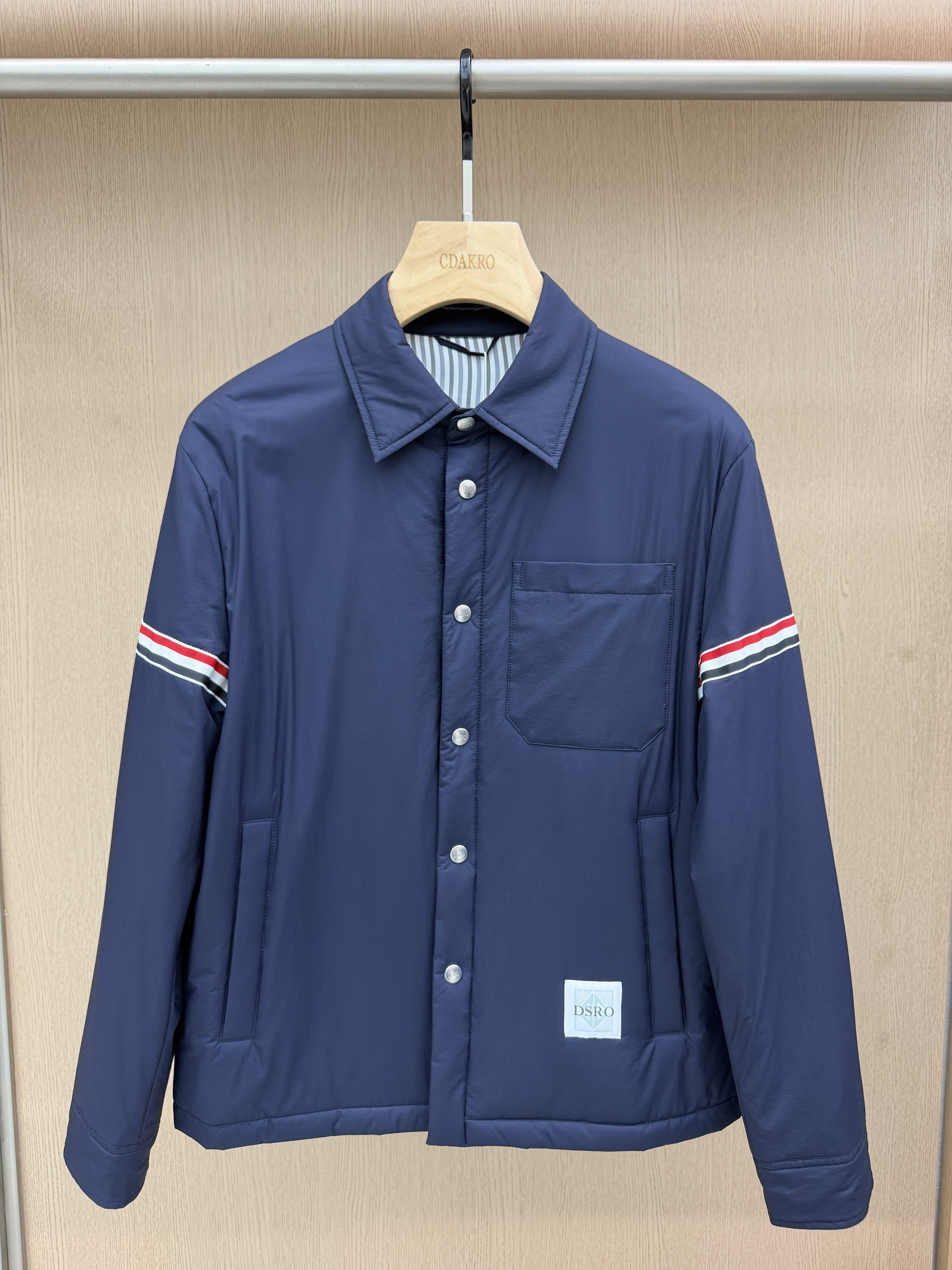 DOSERMO男装26秋冬新款棉服下摆标签翻领休闲保暖外套660863518