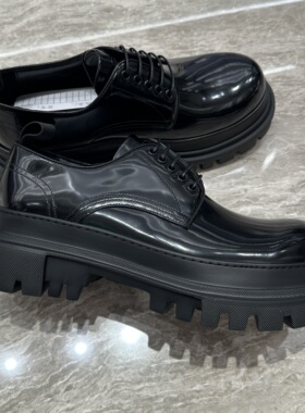 Chishaluo 25秋冬新款 男士时尚英伦风厚底休闲皮鞋 CH26310A01F