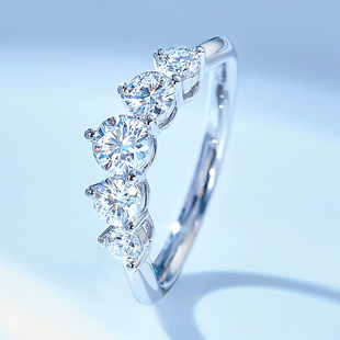 鑫万福人工合成培育钻石戒指一克拉IGI河南钻石戒指PT950铂金钻戒