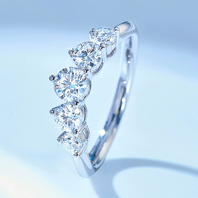 鑫万福人工合成培育钻石戒指一克拉IGI河南钻石戒指PT950铂金钻戒