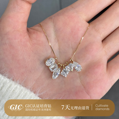 一粒钻钻石吊坠18K金
