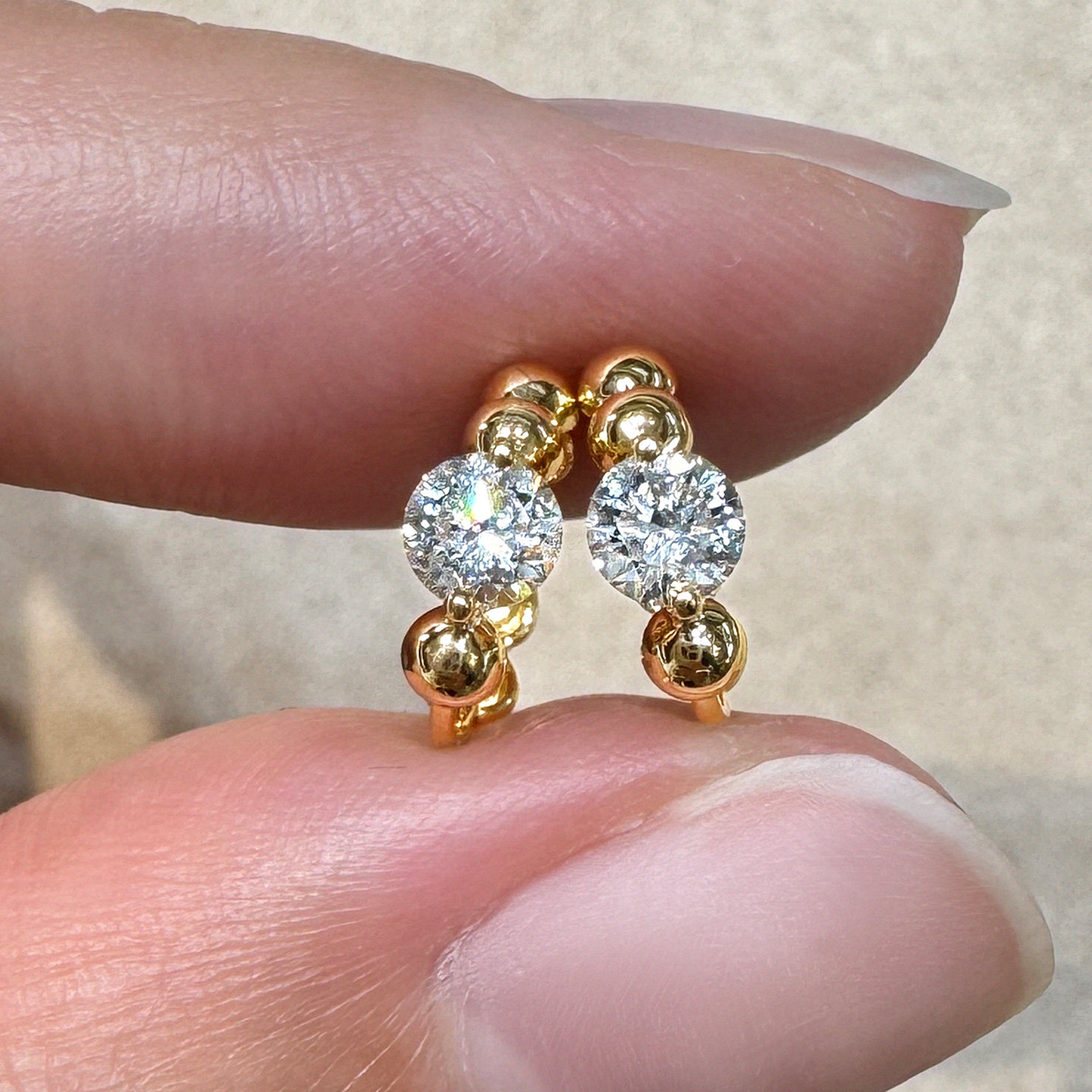 豆豆钻耳环18k金时髦包耳小耳圈彩金耳扣单钻耳钉18k金钻石耳环,珠宝/钻石/翡翠,耳饰,淘宝优惠券,粉丝福利购,淘宝优惠卷