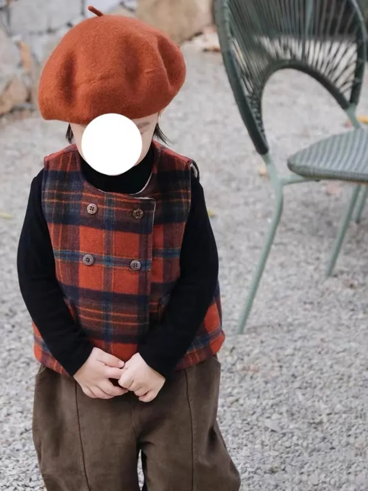 马甲女款冬季女童儿童新中式小香