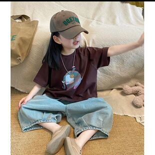 女童网红炸街套装t恤短袖夏装2026新款多巴胺甜辣酷帅穿搭校园风5
