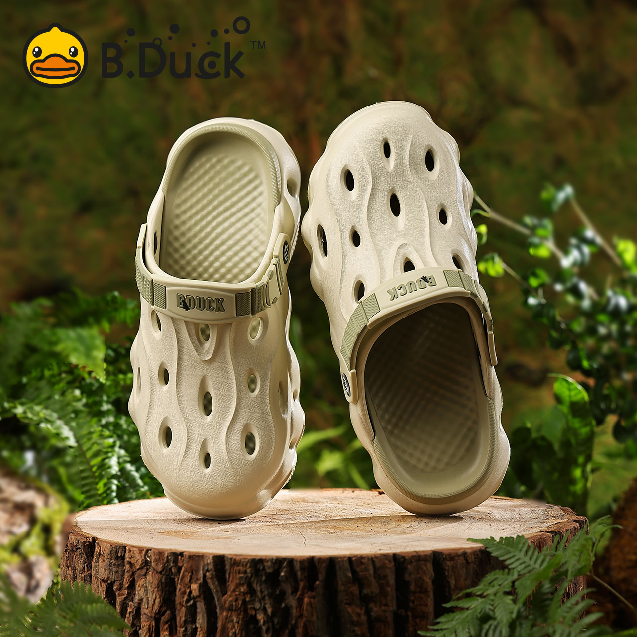 BDuck小黄鸭洞洞鞋男款