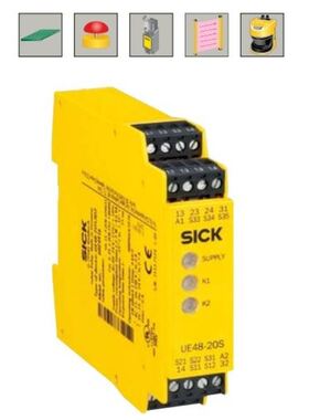 SICK西克UE48-3OS2D2 多功能急停用安全继电器,3路安全输
