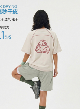 RASP索罗娜速干抗菌哈苏线短袖夏圆领透气情侣装休闲运动半袖t恤