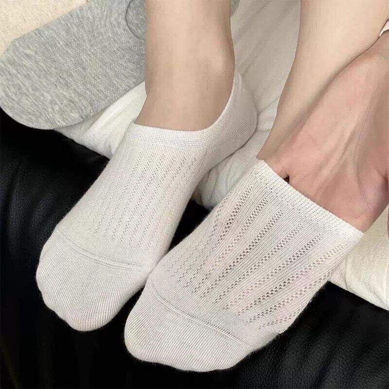 无骨网眼船袜女士防滑不掉跟透气夏季薄款棉浅口隐形袜子女款夏天