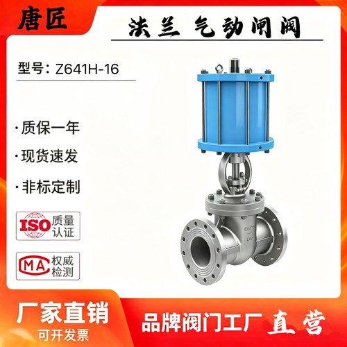Z641H-16P304不锈钢法兰气动闸阀导热油直行程铸钢Z641W-16P