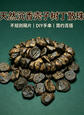沉香壳子散珠小红书DIY文创