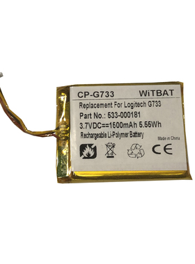 适用罗技Logitech G733耳机电池 533-000181