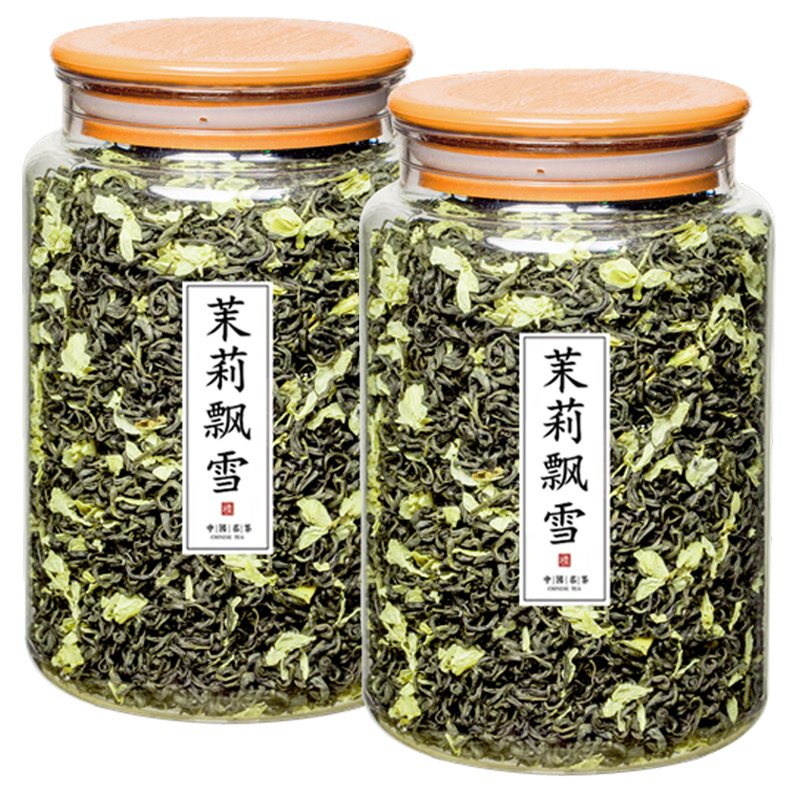 2024新茶茉莉花茶浓香型茉莉飘雪茶叶自己喝碧螺春绿茶散装250g 茶 茉莉花茶 原图主图