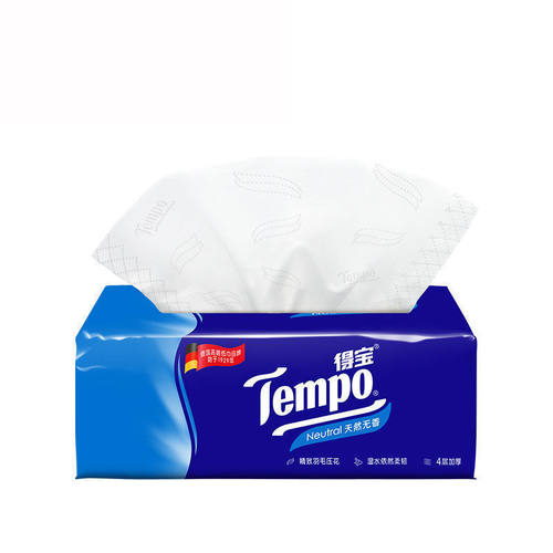 【芭芭农场抽纸】Tempo得宝经典无香抽纸4层90抽3包家用卫生纸巾
