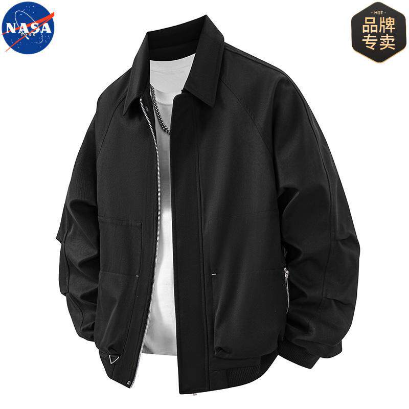 NASA品牌2025年春秋季高端轻奢痞帅工装夹克男士休闲宽松潮牌外套