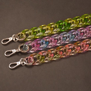 匠心 亚克力链条高亮双色树脂DIY包包延长单肩手提斜挎包带腋下包