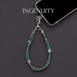 匠心手工坊小米珠手机链相机链小众高级轻奢双链挂绳包包新款挂饰