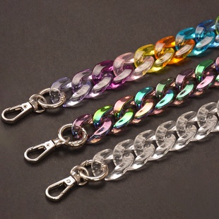 匠心手工坊 亚克力链条高亮透明链单肩手提斜挎条包带DIY包包配件