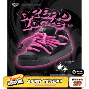 小众复古原创国潮运动滑板休闲鞋 猫与沙发 面包鞋 王琳凯同款 脏辫