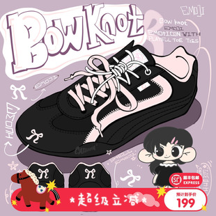 【emoji-lab系列】猫与沙发/黑粉赛车鞋休闲运动低帮薄底德训鞋子