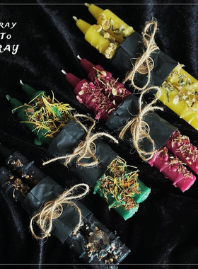 蜡烛hoodoo药草系列传统配方原创香氛套装繁荣幸运清理