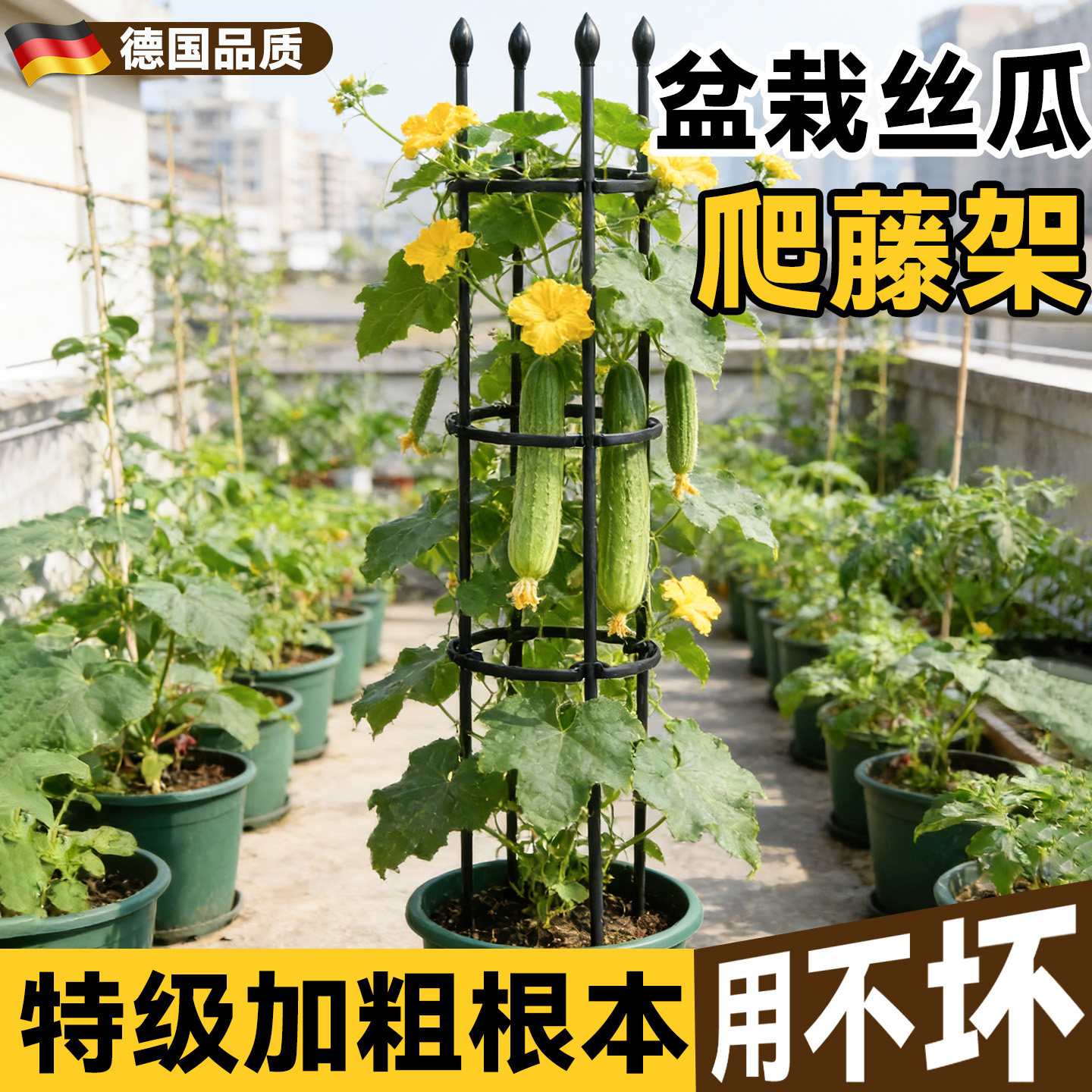 丝瓜爬藤架支撑杆阳台楼顶种菜架子盆栽黄瓜西红柿攀爬架花盆支架
