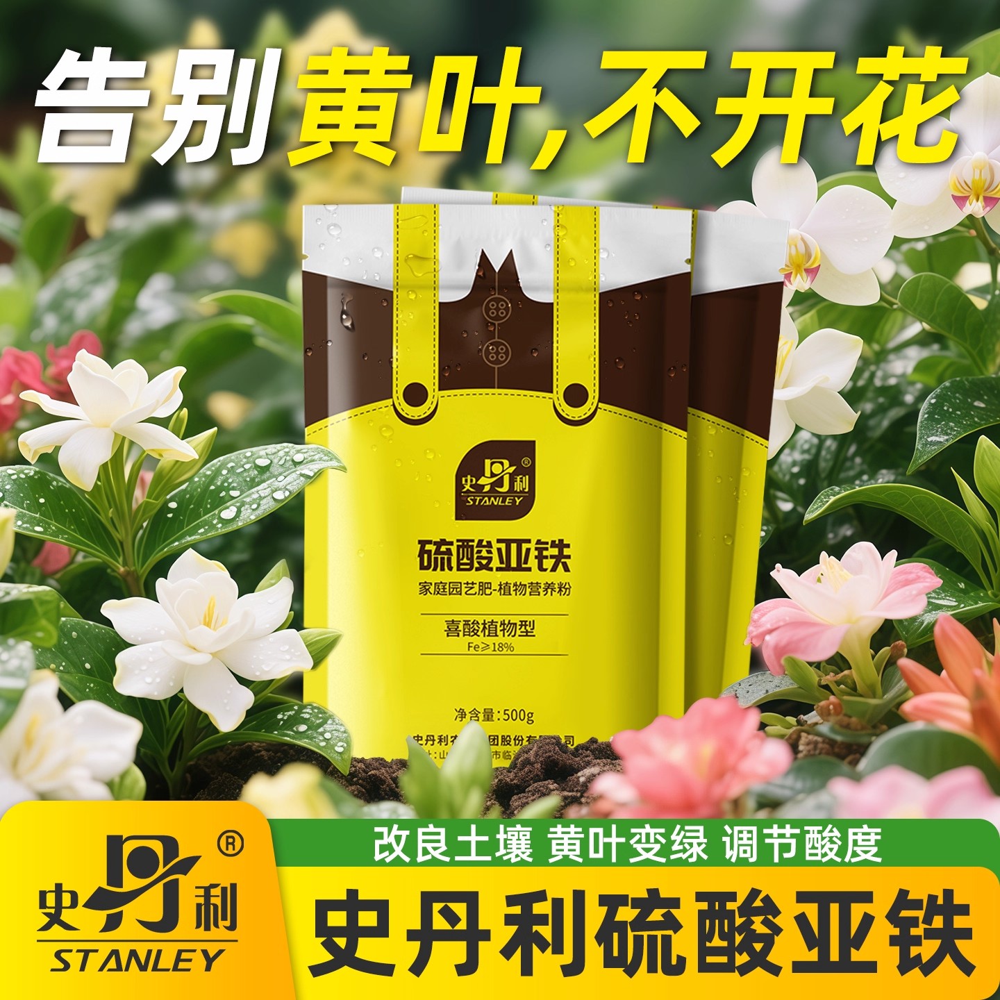 史丹利硫酸亚铁花肥料养花通用型