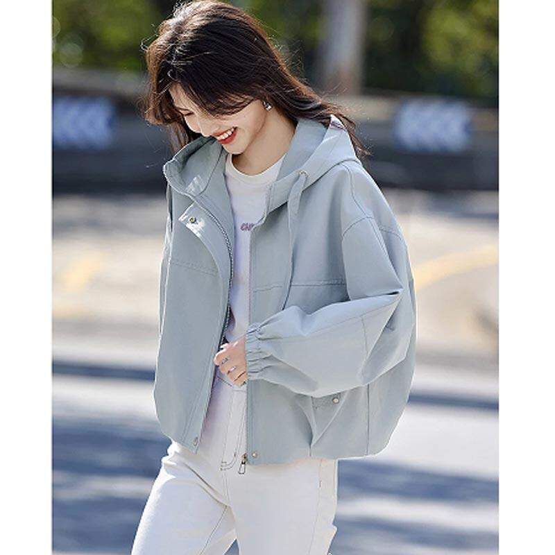 2026春夏小个子宽松休闲百搭短款防晒外套女轻薄夹克女士气质上衣