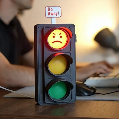 创意Social Signal有趣社交信号灯桌面红绿灯摆件装饰灯小夜灯