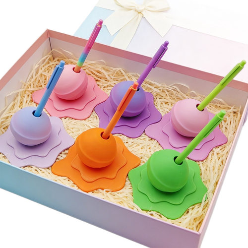 创意笔筒3D打印棒棒糖造型笔架笔座解压摆件办公文具收纳马克龙