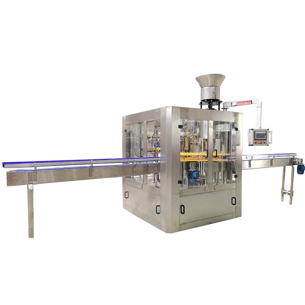 全自动玻璃瓶饮料生产线铝制盖皇冠盖封口灌装生产设备玻璃瓶啤酒