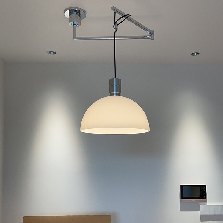 包豪斯可移位伸缩吊灯网红中古餐厅吧台卧室创意个性长臂摇杆折叠