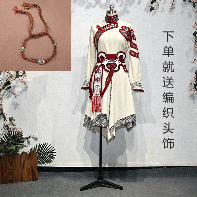 蒙古族演出服男蒙族练功服装少数民族日常定制藏族艺考服装表演服