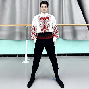 新疆舞蹈服男维族服装 院校艺考练功服民族维吾尔族舞台表演服 新款