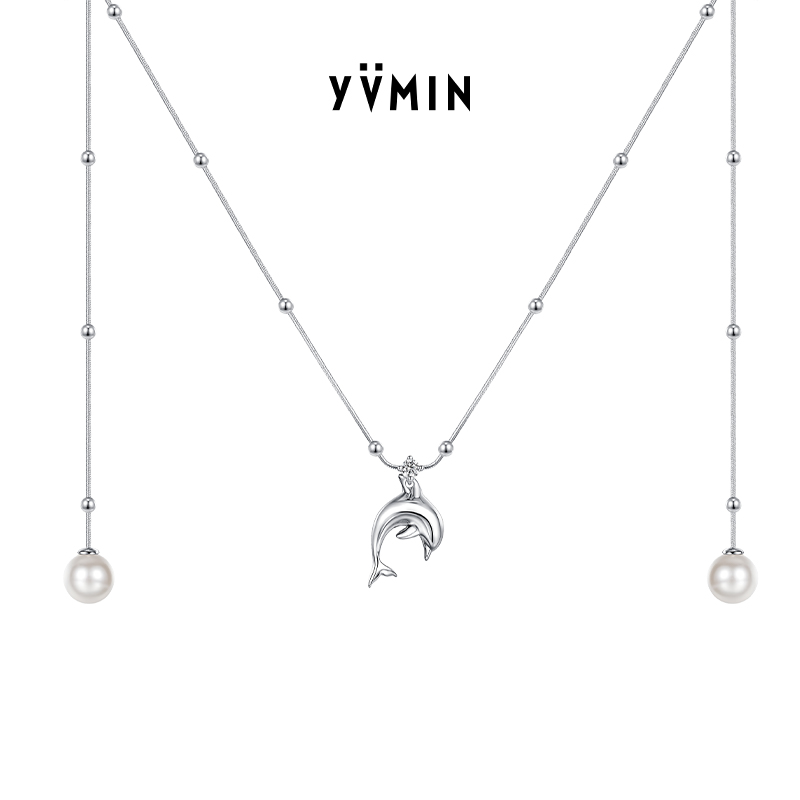 YVMIN尤目人造珍珠海豚项链