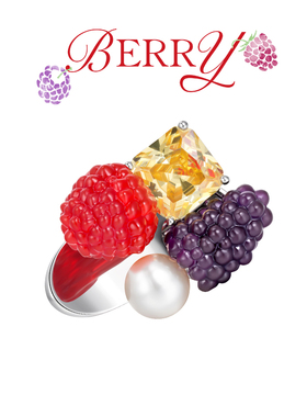 YVMIN尤目 浆果宝石方夹桑葚树莓发夹发卡款生日礼物