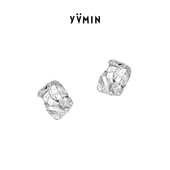 YVMIN尤目 甜食系列 方形手工肌理糖纸S925银耳钉情人节生日礼物
