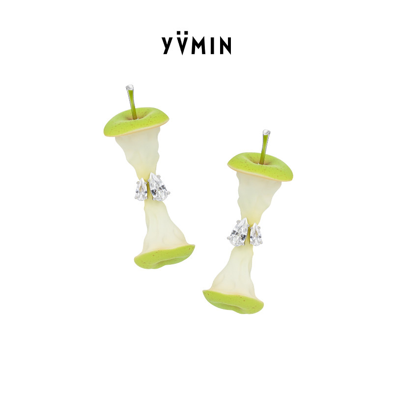YVMIN尤目 苹果核耳钉耳环女款设计师节日生日礼物新品
