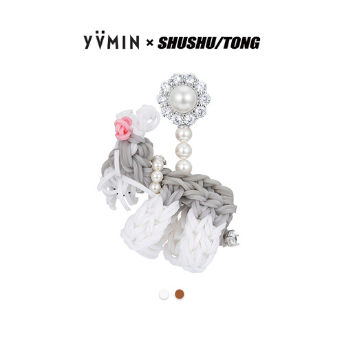 YVMIN尤目x SHUSHUTONG 橡皮筋小狗耳环耳坠生日礼物七夕礼物