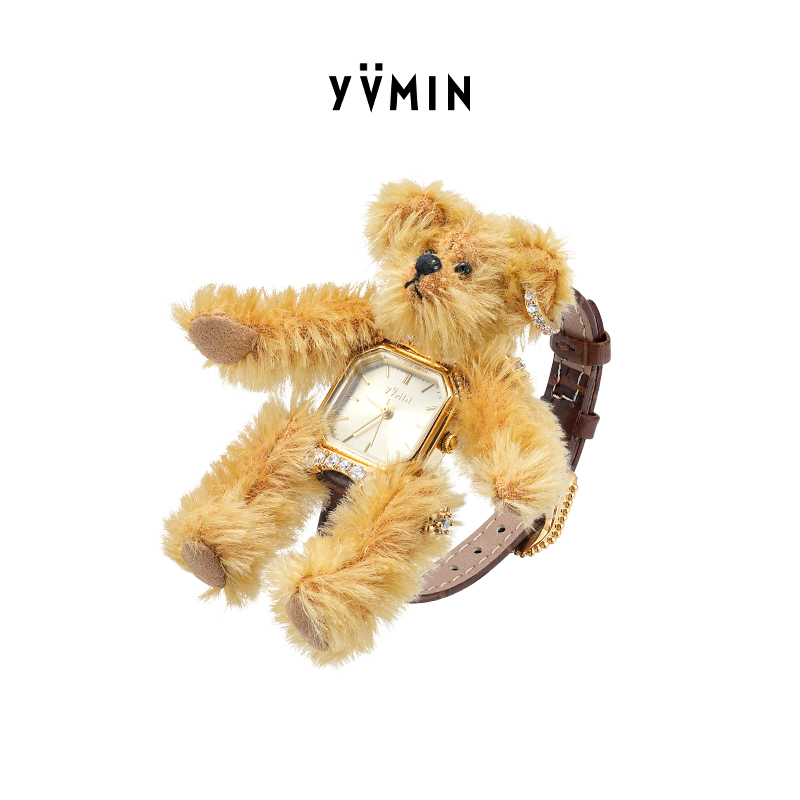 天猫惊喜盒| YVMIN尤目 时光手表熊手链可看时间圣诞生日礼物新品